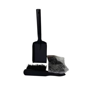 Wrought Iron Ash Shovel And Brush Set With‎ Gloves For Fireplace, Wood Stoves